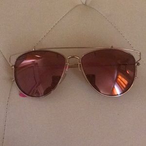 Wired rose gold Betsey Johnson Sunglasses